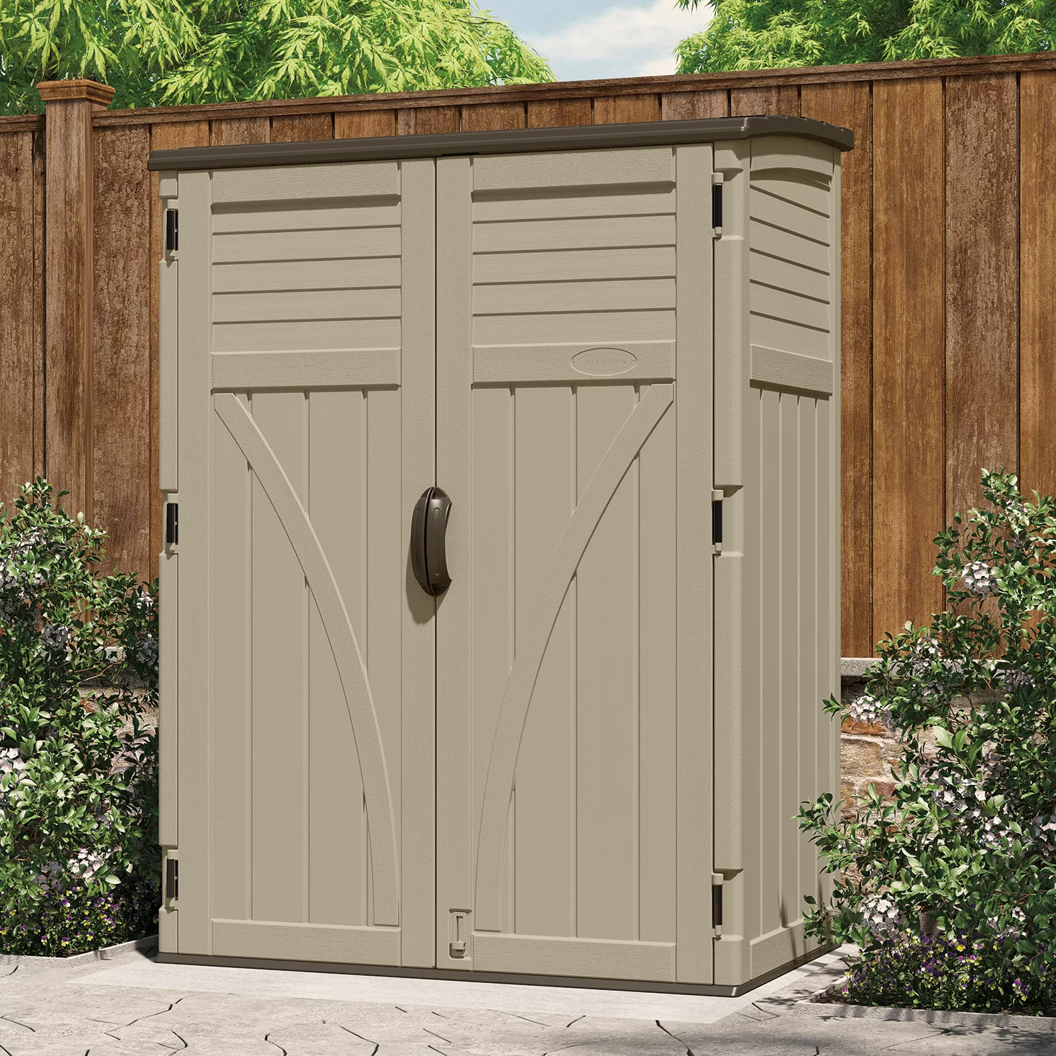 4x3 ft Plastic Vertical Tool Shed.