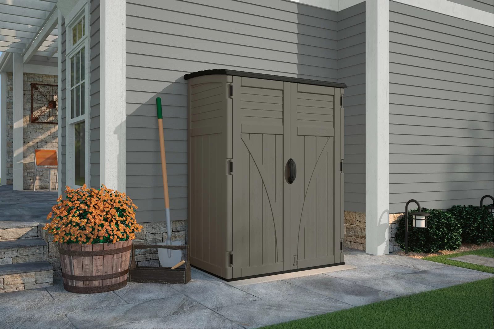 4x3 ft Plastic Vertical Tool Shed.