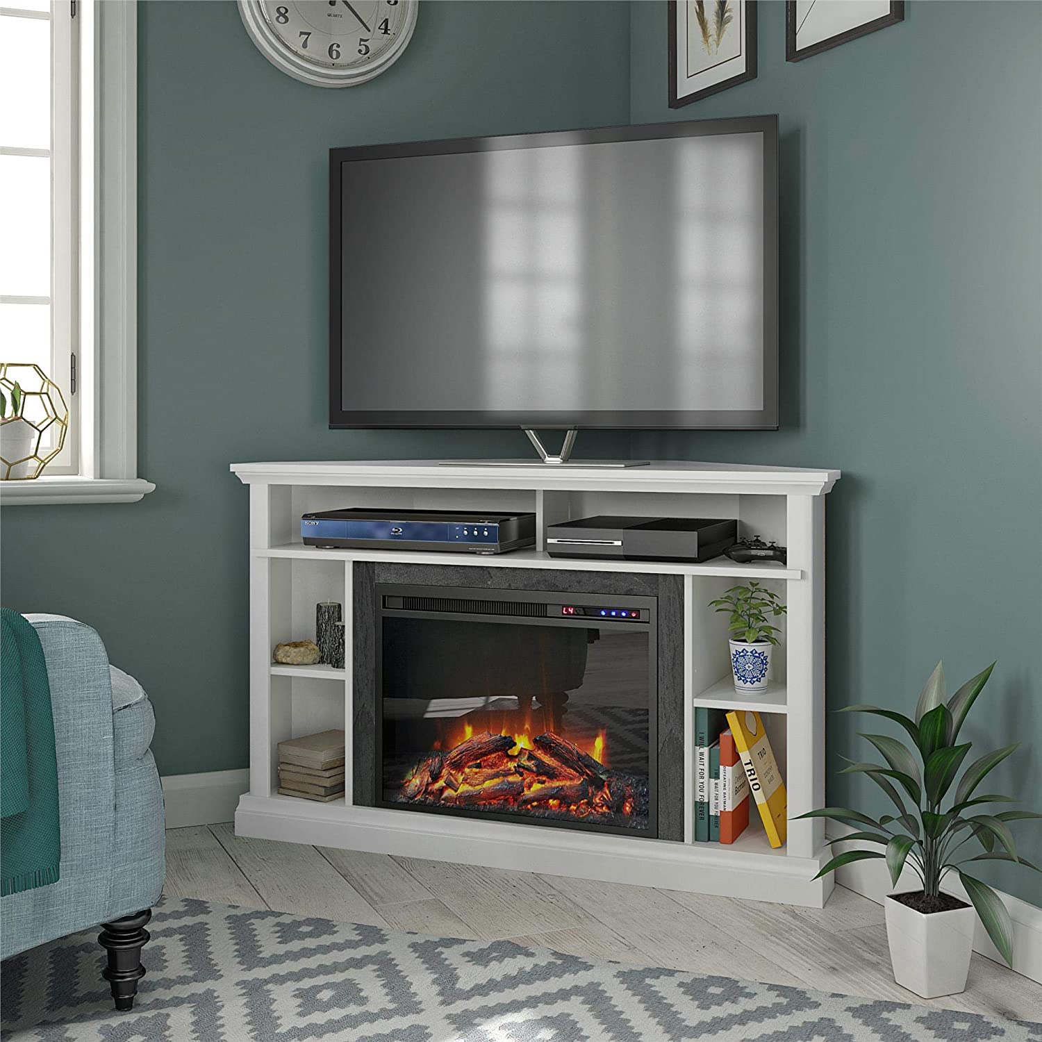 Ameriwood Home Overland Electric Corner Fireplace for TVs