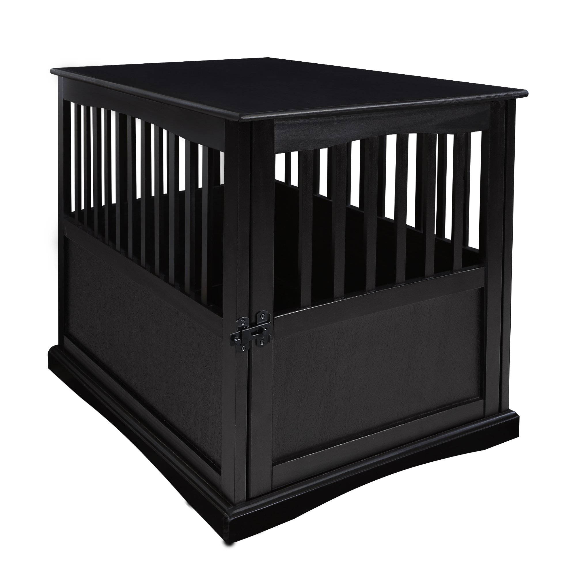 【Home&Garden】Wooden Large Pet Crate, End Table, Black