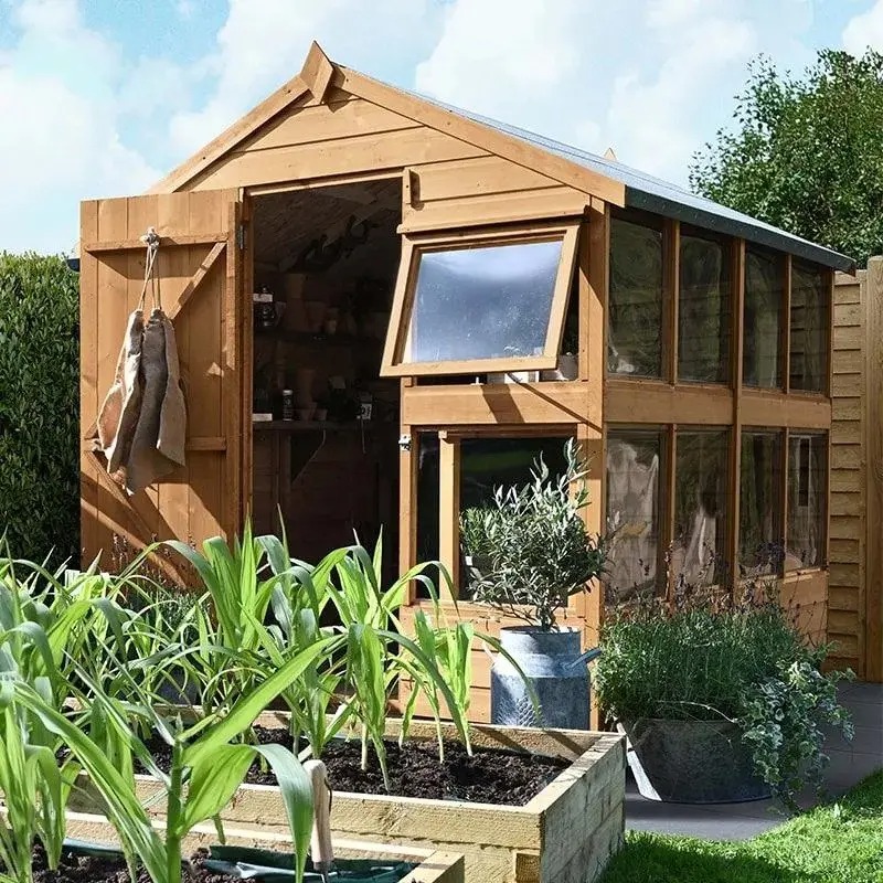【Storage Shed】8' x 6' Forest Shiplap Potting Shed (1.8m x 2.4m)