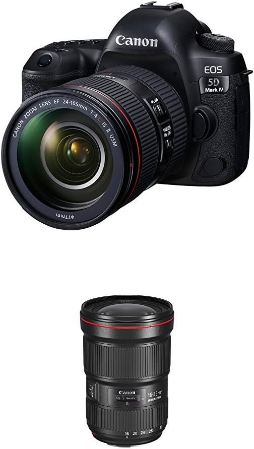 Canon EOS 5D Mark IV Full Frame Digital SLR Camera with EF 24-70mm f/4L IS USM Lens Kit with Canon EF 16–35mm f/2.8L III USM Lens《NO8》