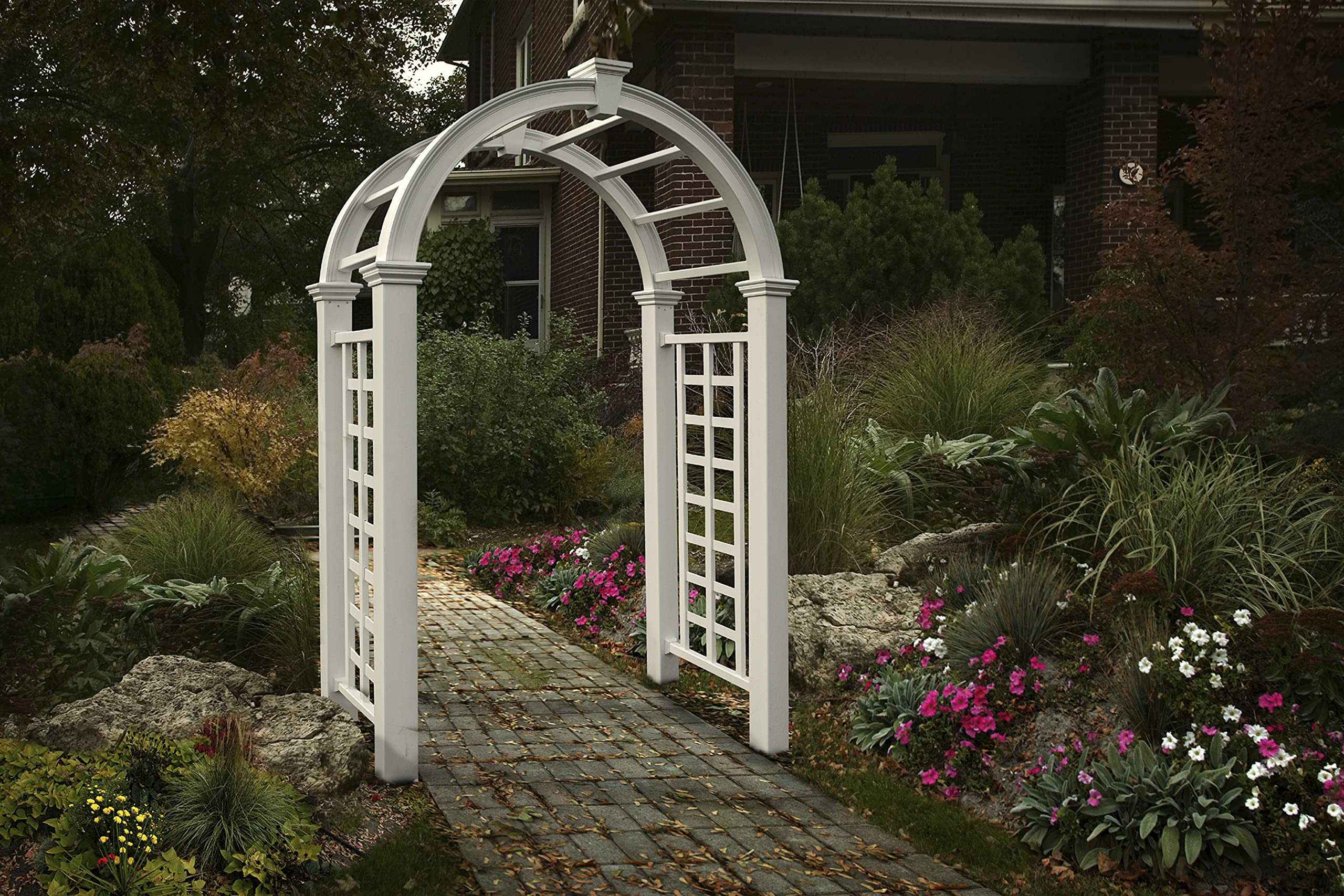 【Home&Garden】102.25 x 60 x 28 inches Nantucket Legacy Arbor, White