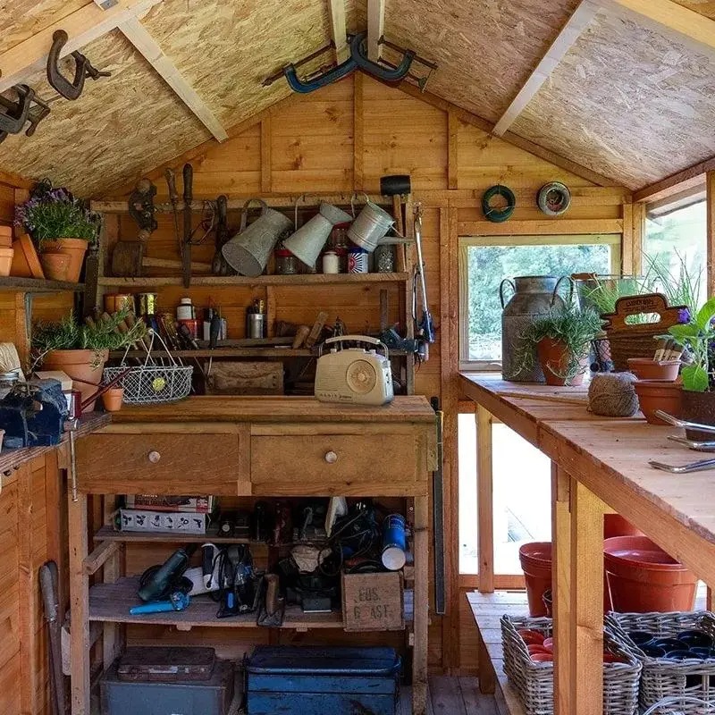 【Storage Shed】8' x 6' Forest Shiplap Potting Shed (1.8m x 2.4m)