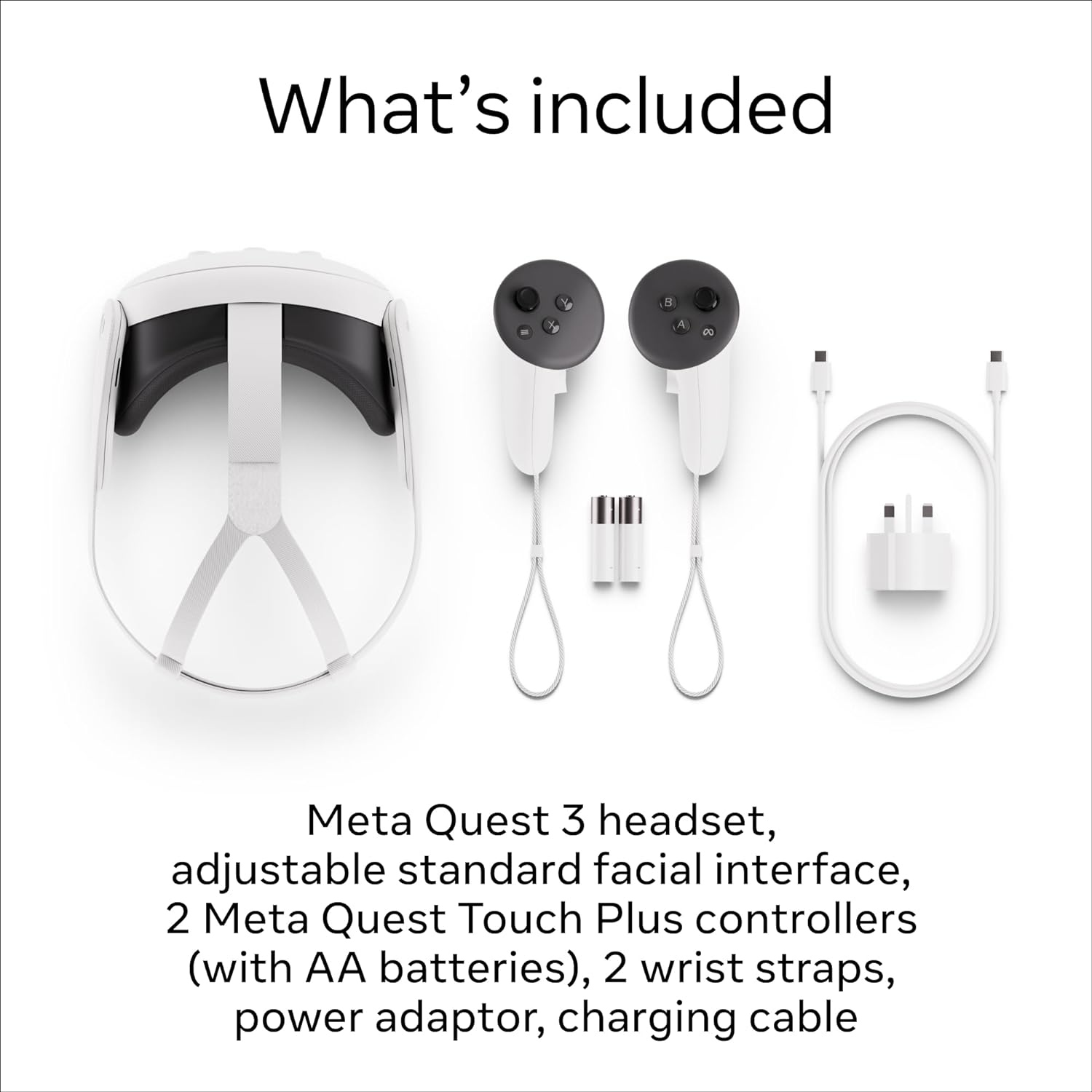 Meta Quest 3 128GB-512GB, The Most Powerful Quest, Ultimate Mixed Reality Experiences, All-in-One Headset with Controllers, 4K resolution + Infinite Display