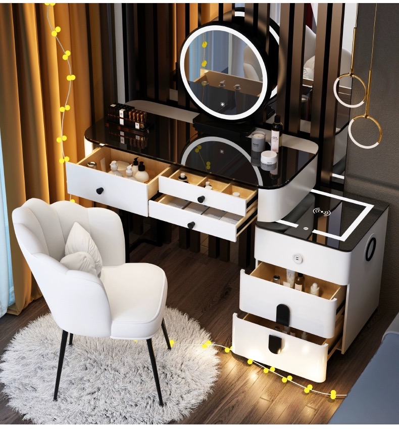 Smart Wireless Charging Dresser Simple Multifunctional Makeup Table