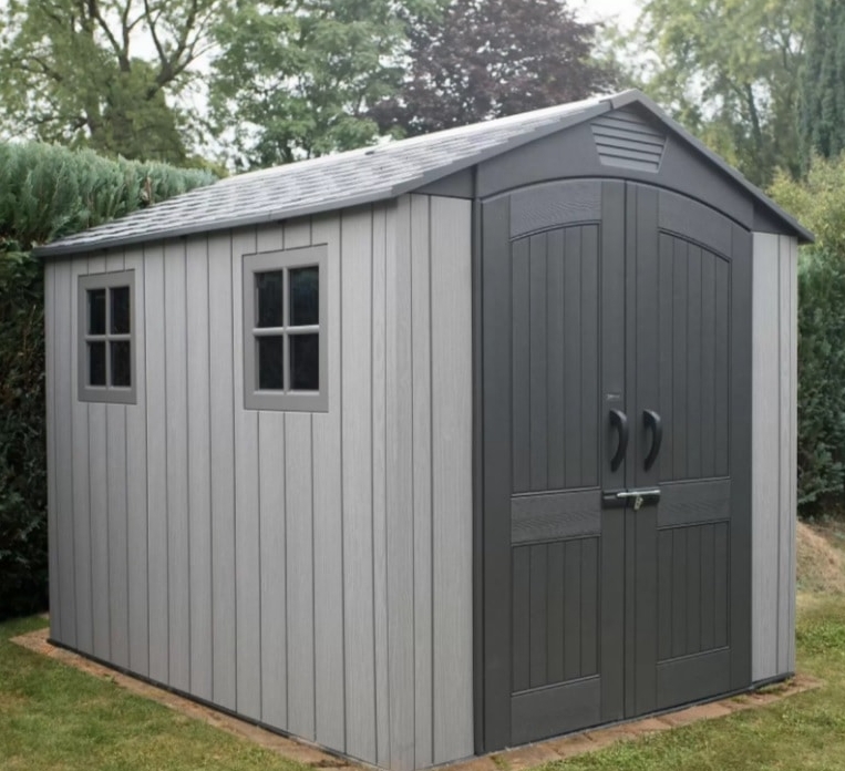 LIFETIME 7 X 9.5 GREY ROUGH CUT PLASTIC SHED