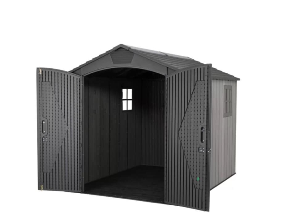 LIFETIME 7 X 9.5 GREY ROUGH CUT PLASTIC SHED