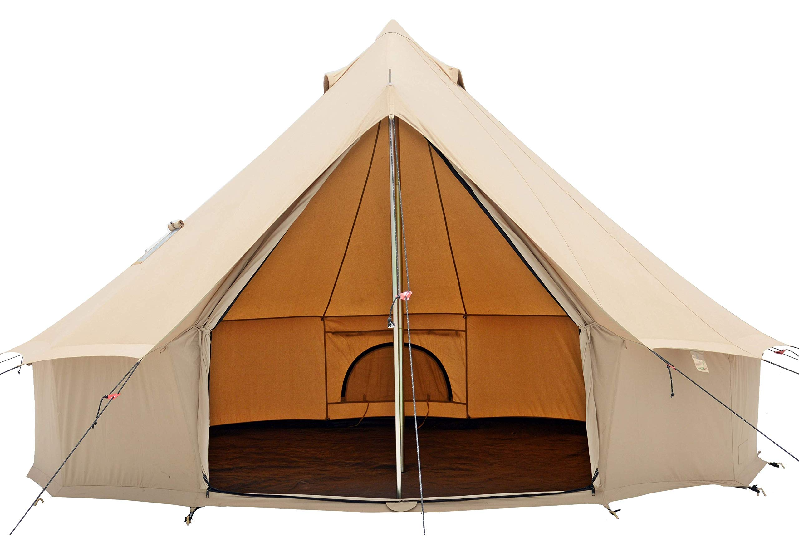 【Sports&Outdoors】Regatta Canvas Bell Tent - w/Stove Jack, Waterproof, 4 Season Luxury Outdoor Camping Tent